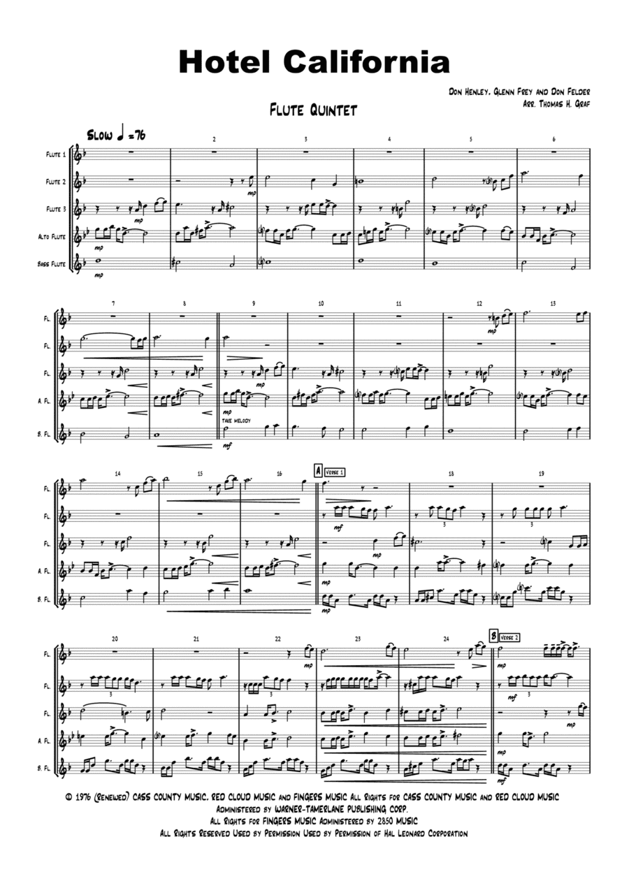 Hotel California (arr. Thomas Graf)