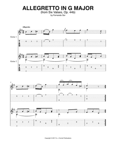 Allegretto in G Major (Op. 44b, No. 2) (arr. Mark Phillips)