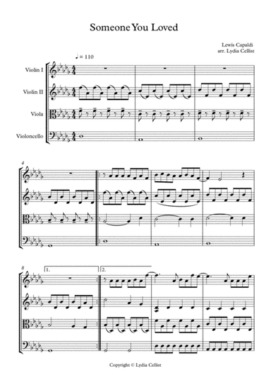 Someone You Loved (arr. Lydia Cellist)