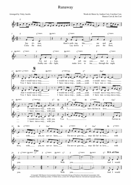 Runaway (arr. Vicky Jacobs)