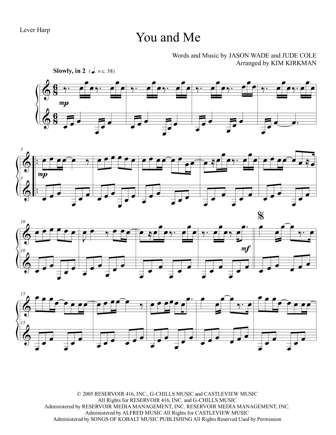 You And Me (arr. Kim Kirkman)