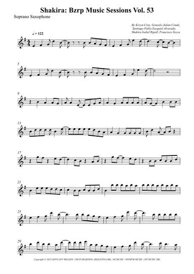 Shakira: Bzrp Music Sessions Vol. 53 (arr. Wesley S. SIlva)