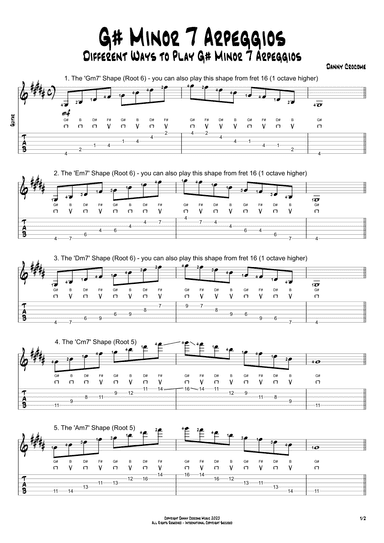 G# Minor 7 Arpeggios (5 Ways to Play)