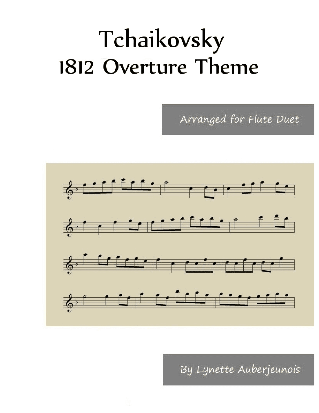 1812 Overture Theme - Flute Duet (arr. Lynette Auberjeunois)