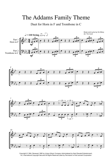 Addams Family Theme (arr. Tim Curd)