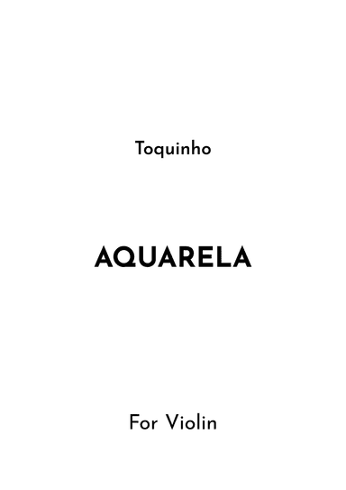 Aquarela-toquinho (arr. Jireh J.)