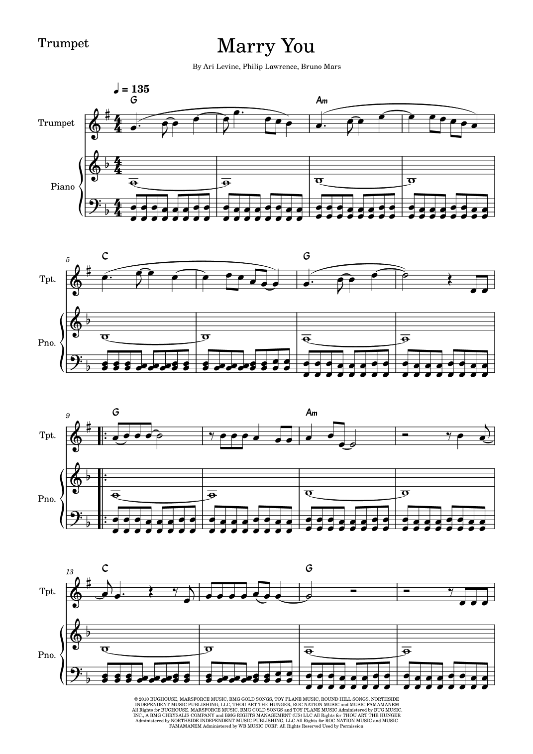 Marry You (arr. Fabio Eduardo de Oliveira)