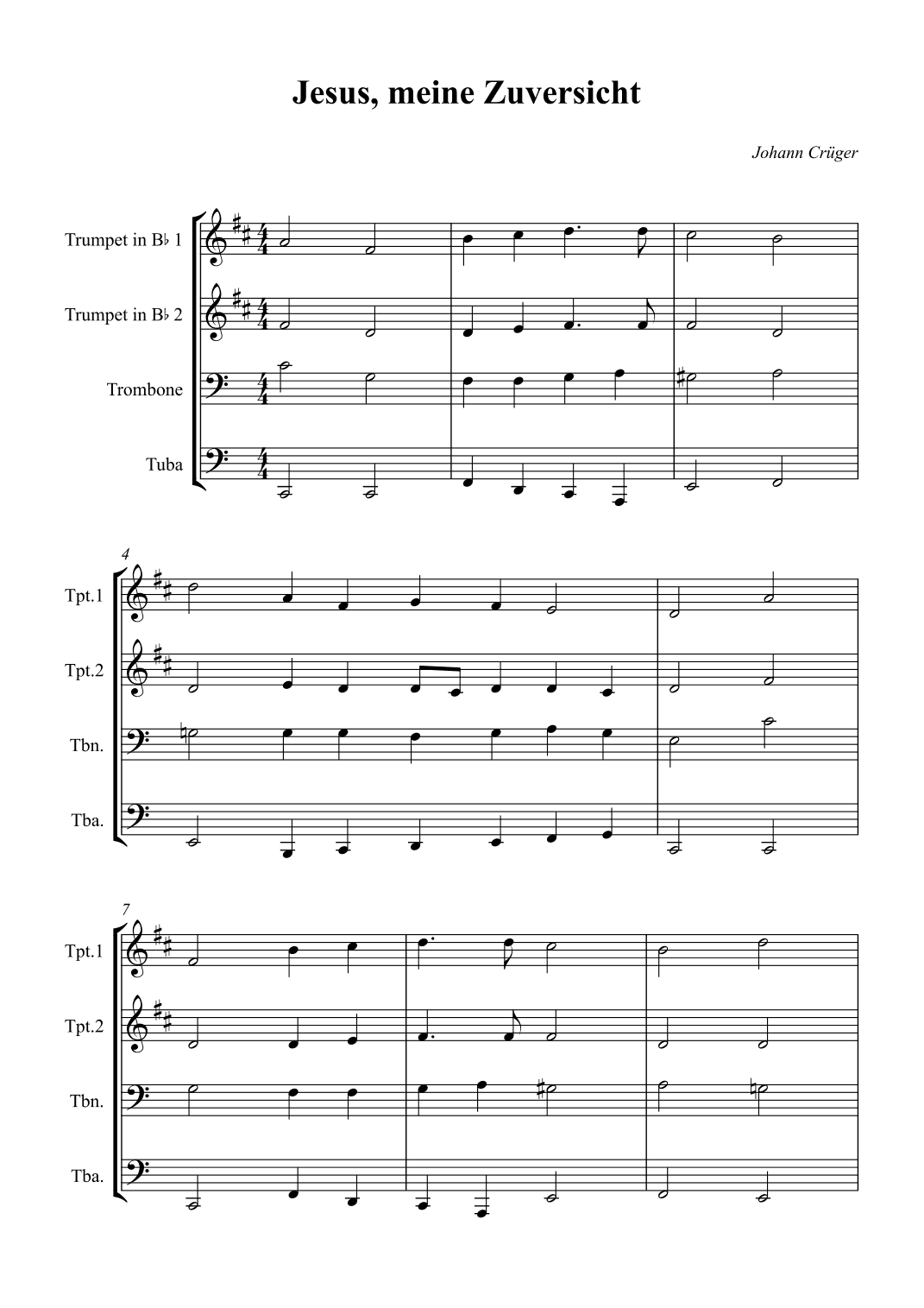 Jesus, meine Zuversicht (arr. Wesley S. SIlva)