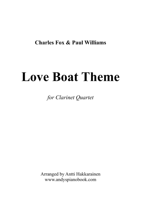 Love Boat Theme (arr. Antti Hakkarainen)
