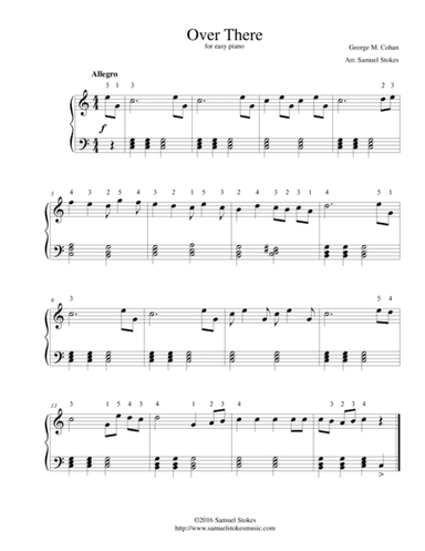Over There - for easy piano (arr. Samuel Stokes)