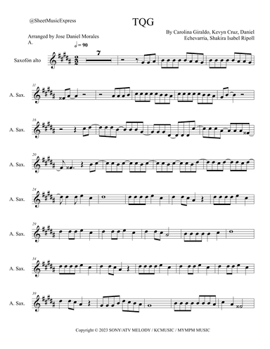 Tqg (arr. Sheet Music Express)