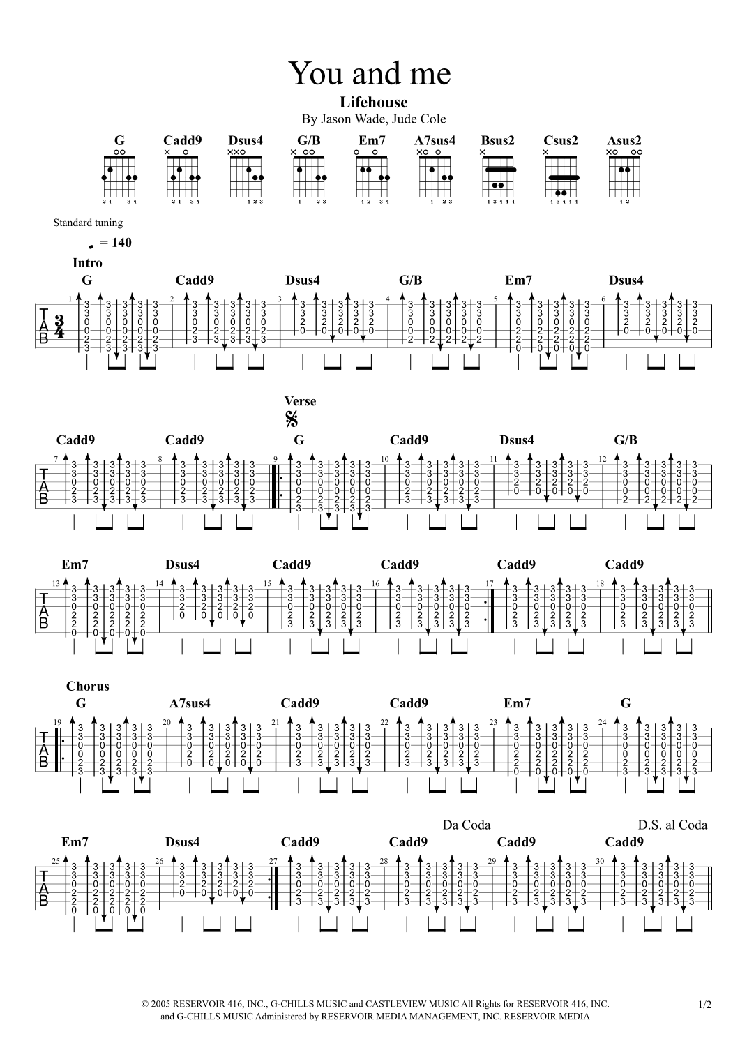 You And Me (arr. Douglas Becker)