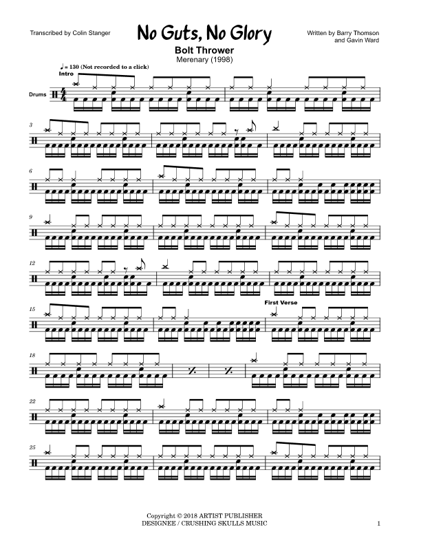 No Guts, No Glory (arr. Colin Stanger)