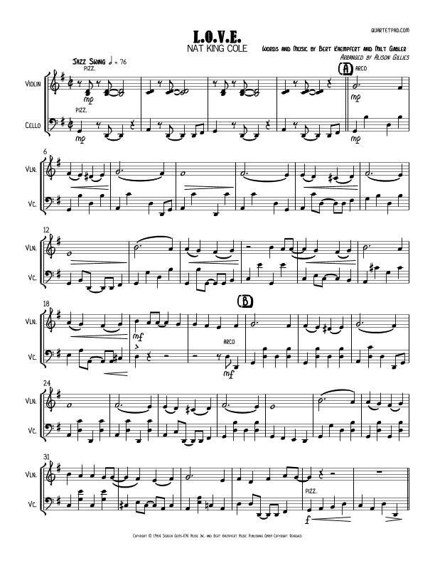 L-o-v-e (arr. Alison Gillies)