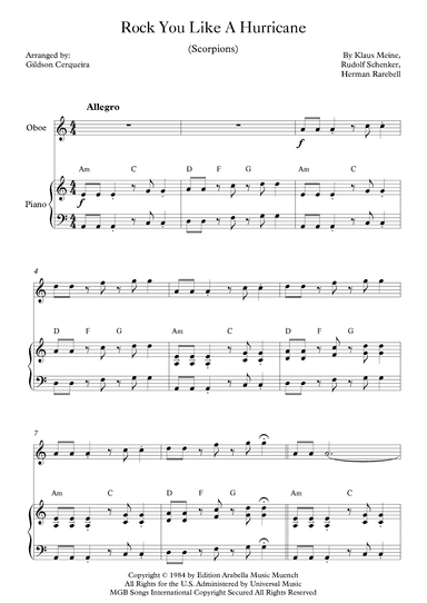 Rock You Like A Hurricane (arr. Gildson Cerqueira)