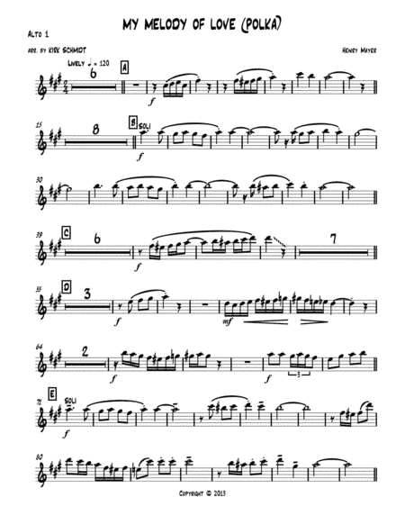 My Melody Of Love (arr. Kirk Schmidt)