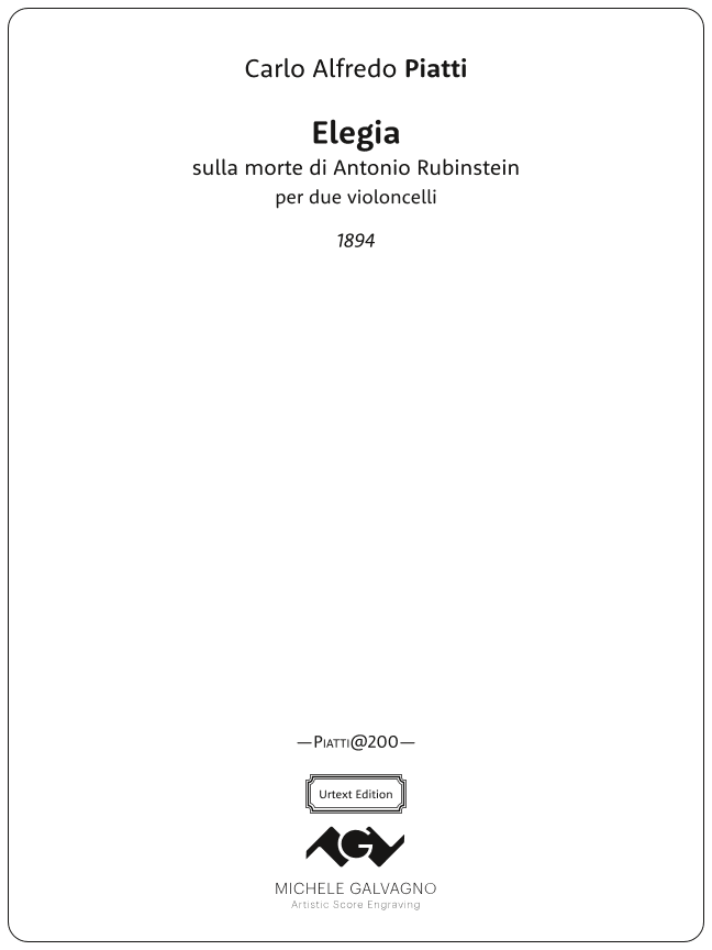 Elegia sulla morte di Antonio Rubinstein per due violoncelli (arr. Michele Galvagno)