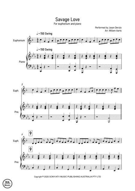 Savage Love (arr. Willem Aarts)