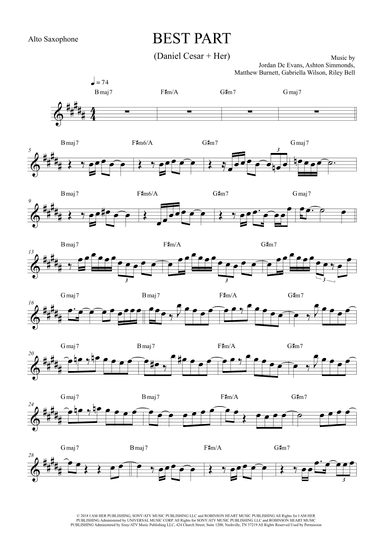 Best Part (arr. The Sheet Music Library)
