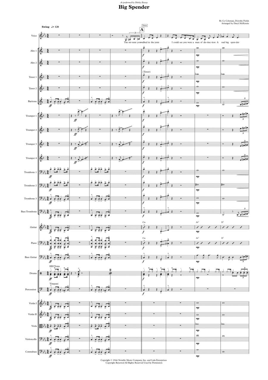 Big Spender (arr. Daryl McKenzie)