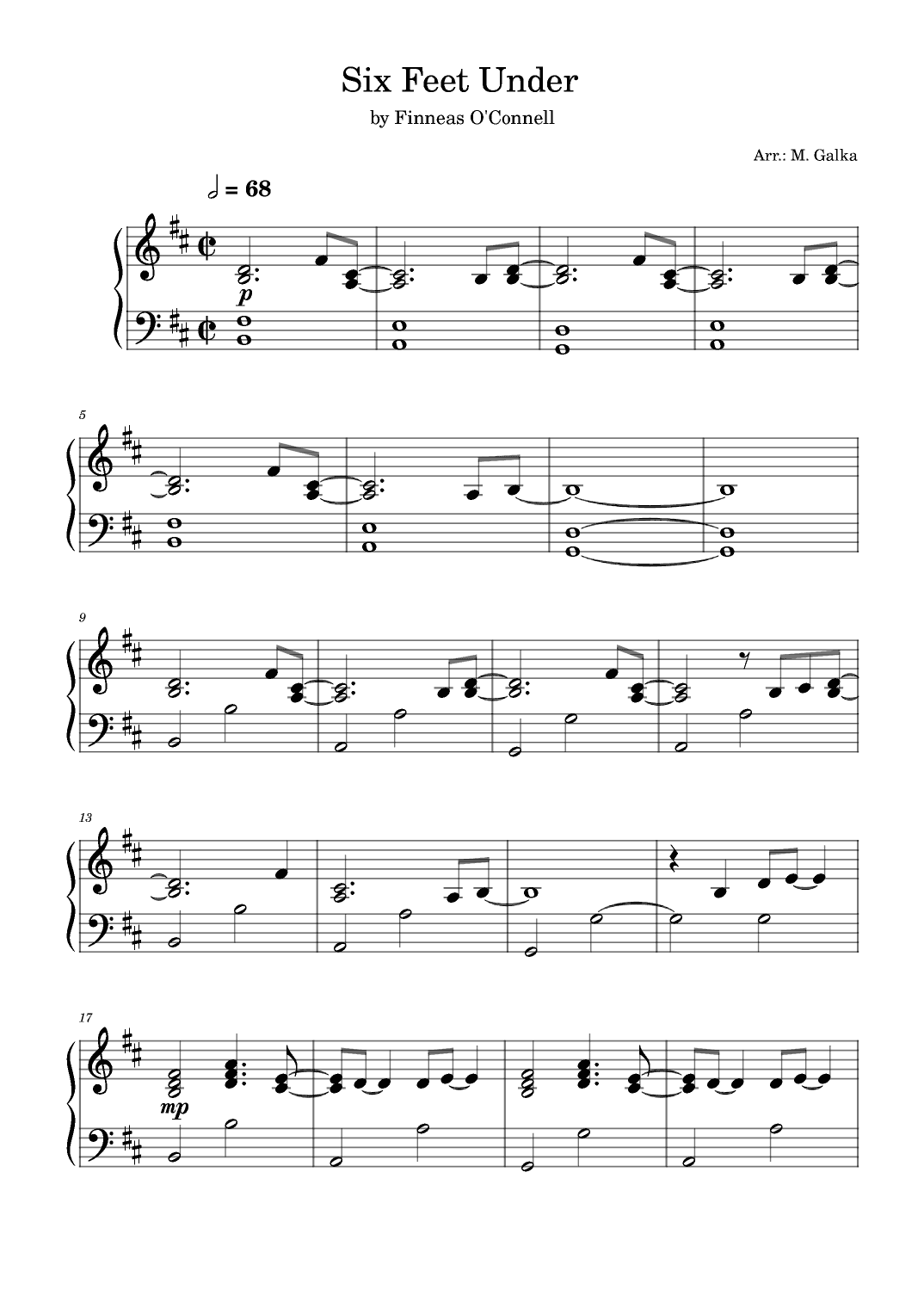 Six Feet Under (arr. M. Galka)
