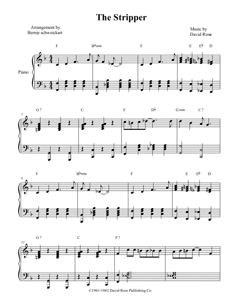 The Stripper (arr. Bernie Schweickart)
