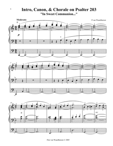 Prelude on tune "Prayer" (arr. Pete van Waardhuizen)