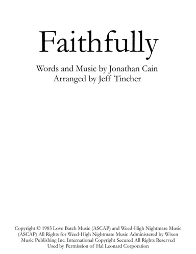 Faithfully (arr. Jeff Tincher)