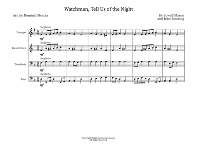 Watchman, Tell Us of the Night (arr. Dominic Meccia)