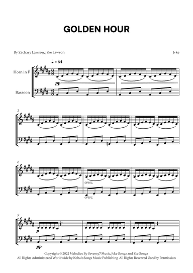 Golden Hour (arr. Cadenza Editions)