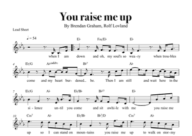 You Raise Me Up (arr. Deborah Levy)