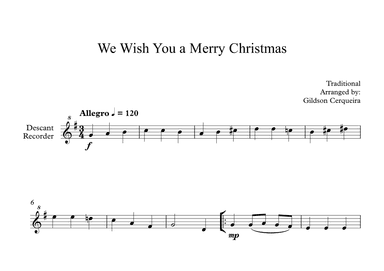 We Wish You a Merry Christmas (arr. Gildson Cerqueira)