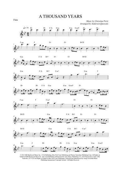 A Thousand Years (arr. Anderson Quevedo)