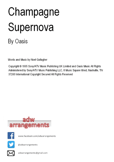 Champagne Supernova (arr. adw arrangements)