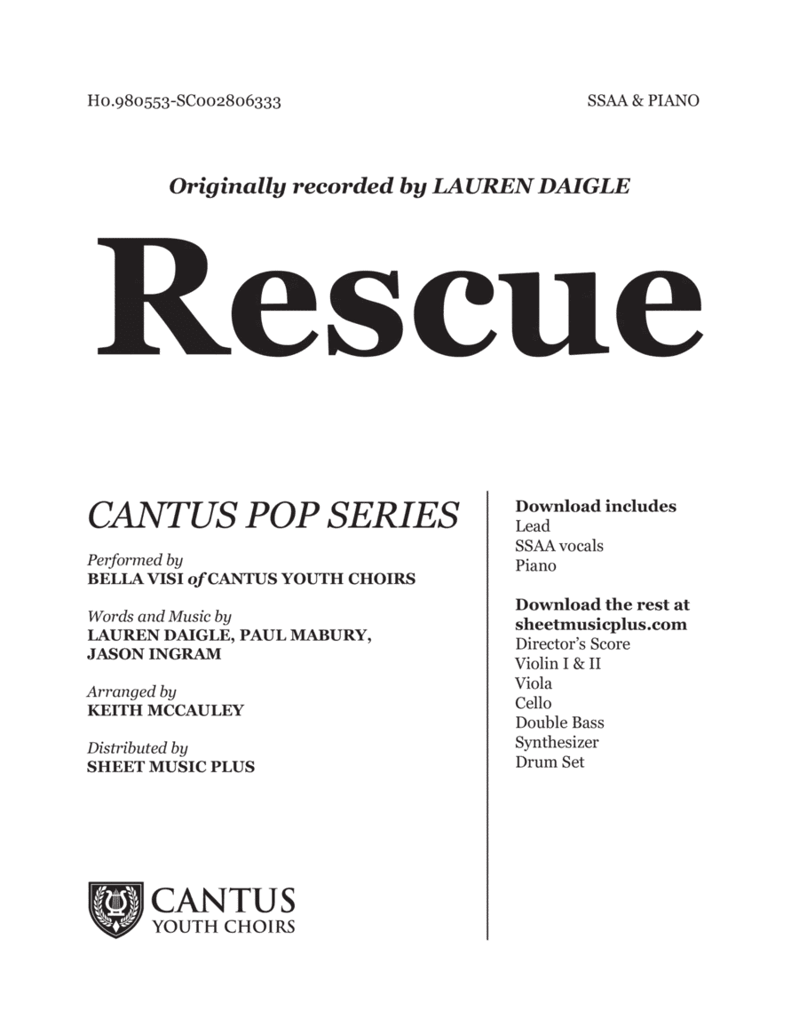 Rescue (arr. Keith McCauley)