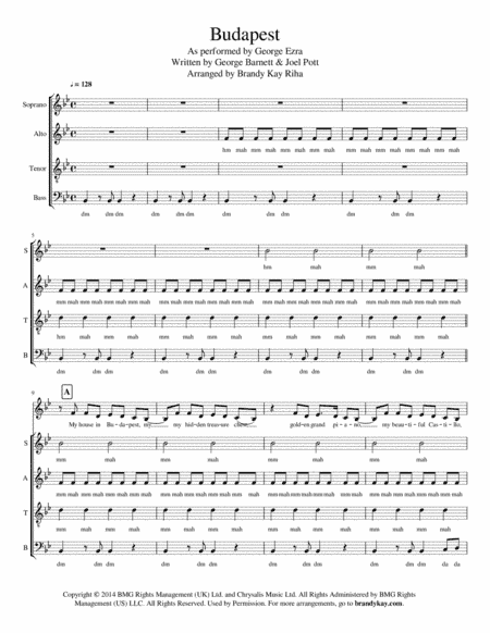 Budapest (arr. BK Riha / Brandy Kay Riha)
