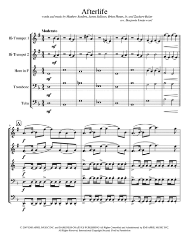 Afterlife (arr. Benjamin Underwood)