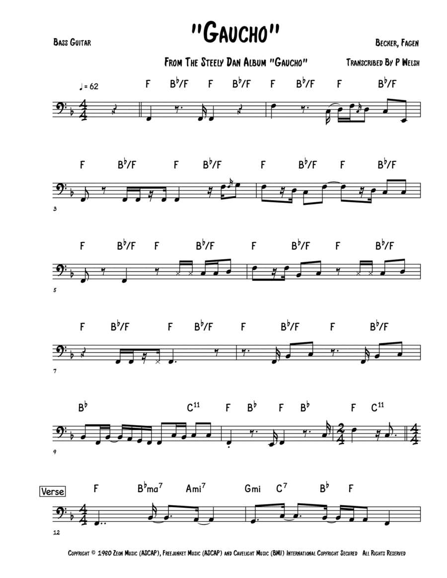 Gaucho (arr. Accubass)