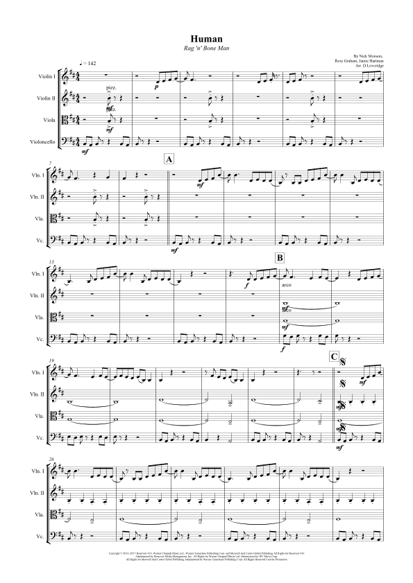 Human (arr. Dury Loveridge)