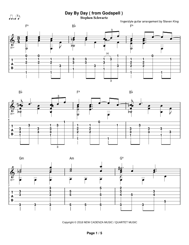 Day By Day (from: Godspell) (arr. Steven Michael King)