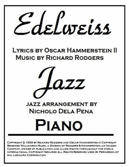 Edelweiss (arr. Nicholo Dela Pena)