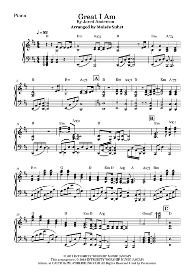 Great I Am (arr. Moisés Suhet)