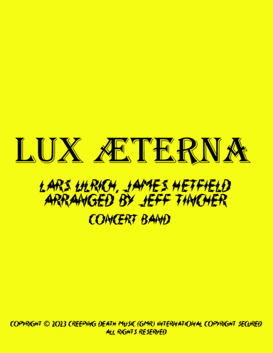 Lux Æterna (arr. Jeff Tincher)
