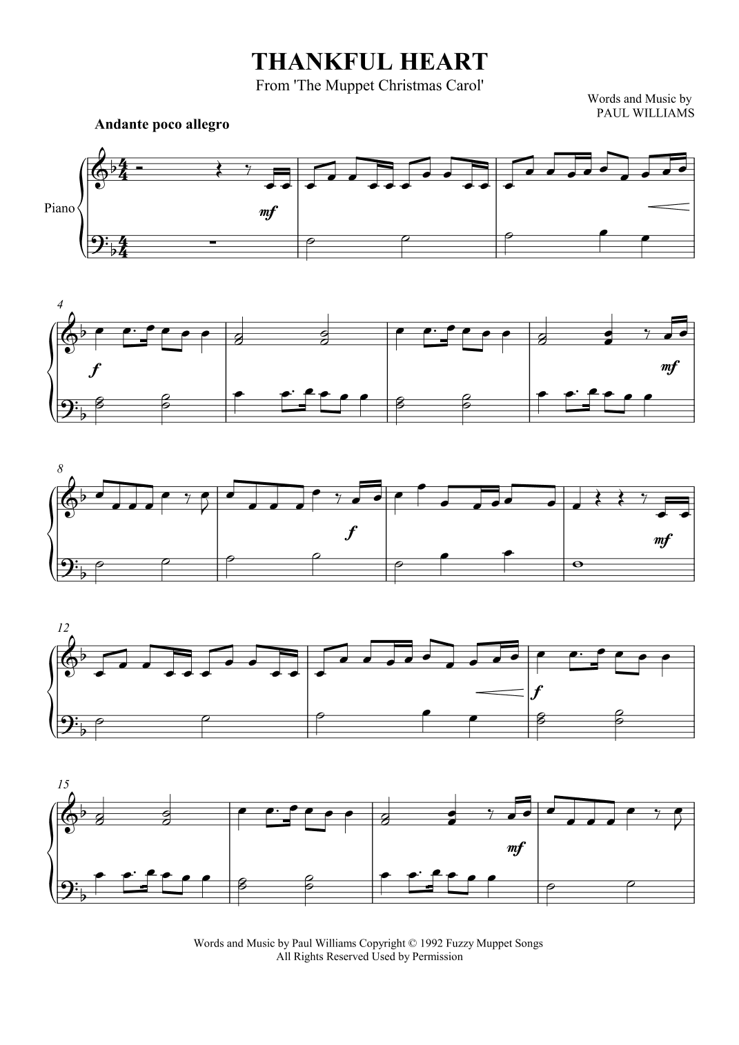 Thankful Heart (arr. SCMusic)