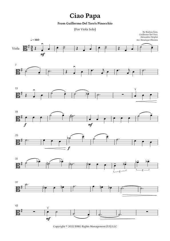 Ciao Papa (arr. Henrique Oliveira)