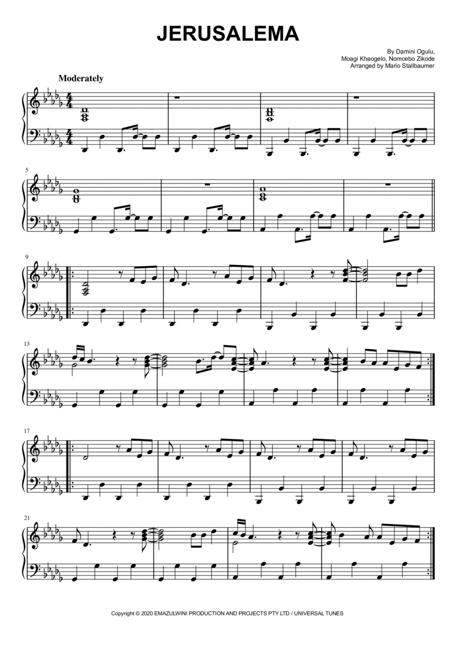 Jerusalema (arr. Mario Stallbaumer)