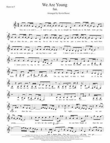 We Are Young (arr. Kevin Busse)