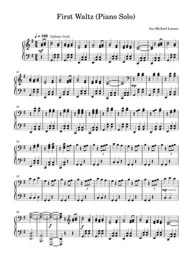First Waltz - Piano Solo