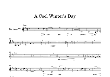 A Cool Winter’s Day-Baritone TC Part