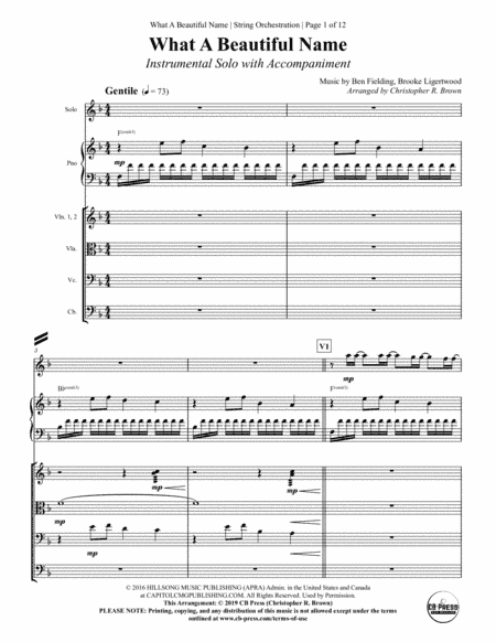 What A Beautiful Name (arr. Christopher R. Brown)